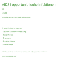 AIDS | opportunistische Infektionen