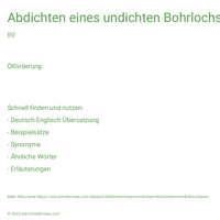 Abdichten eines undichten Bohrlochs mit Bohrschlamm