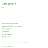 Bürogehilfe