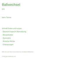 Ballwechsel