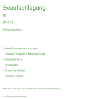 Beaufschlagung