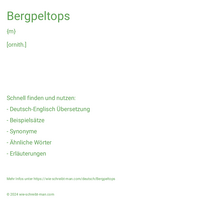 Bergpeltops