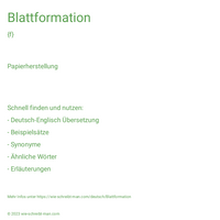 Blattformation