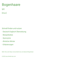 Bogenhaare