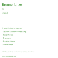 Brennerlanze