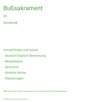 Bußsakrament