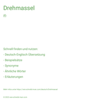 Drehmassel