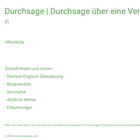 Durchsage | Durchsage über eine Verspätung