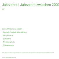 Jahrzehnt | Jahrzehnt zwischen 2000 und 2009