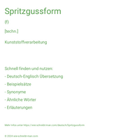 Spritzgussform