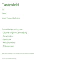 Tastenfeld