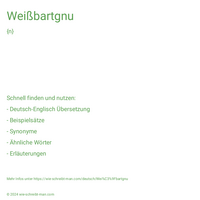 Weißbartgnu