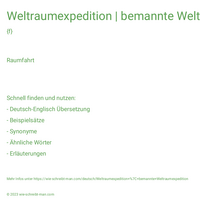 Weltraumexpedition | bemannte Weltraumexpedition