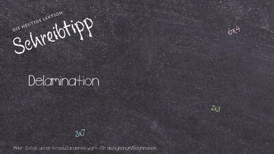 Schreibtipp Delamination