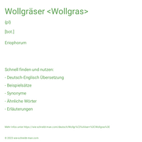 Wollgräser <Wollgras>