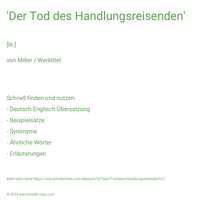 'Der Tod des Handlungsreisenden'