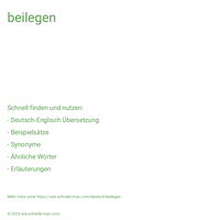 beilegen