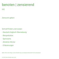 benoten | zensierend