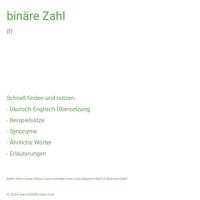 binäre Zahl