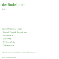 der Rodelsport