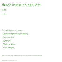 durch Intrusion gebildet