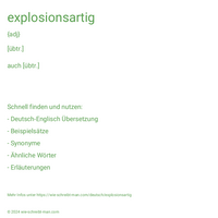 explosionsartig