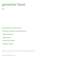 gezackter Rand