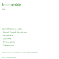 lebensmüde