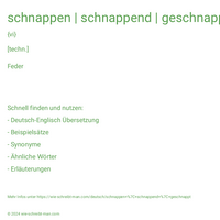 schnappen | schnappend | geschnappt