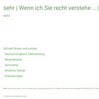 sehr | Wenn ich Sie recht verstehe … | Ich weiß nicht recht.