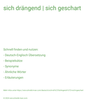 sich drängend | sich geschart