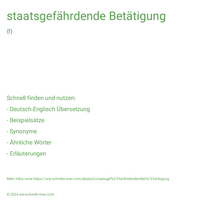 staatsgefährdende Betätigung