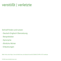 verstößt | verletzte