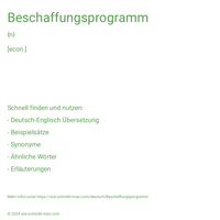 Beschaffungsprogramm