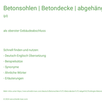 Betonsohlen | Betondecke | abgehängte Betondecke