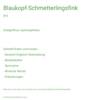 Blaukopf-Schmetterlingsfink