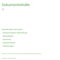 Dokumentenhülle