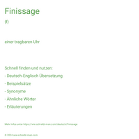 Finissage