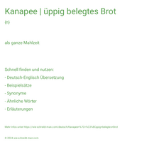 Kanapee | üppig belegtes Brot