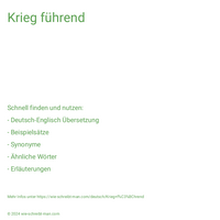 Krieg führend