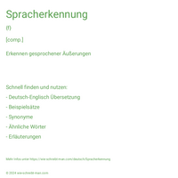 Spracherkennung