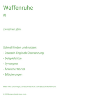 Waffenruhe