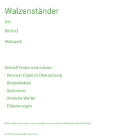 Walzenständer