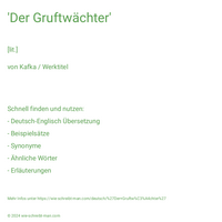 'Der Gruftwächter'