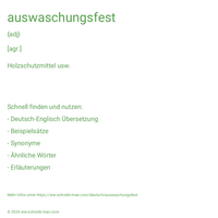 auswaschungsfest