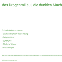 das Drogenmilieu | die dunklen Machenschaften des Kremls