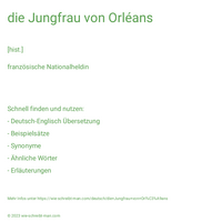 die Jungfrau von Orléans