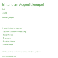 hinter dem Augenlidknorpel