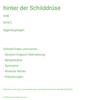 hinter der Schilddrüse