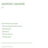 summen | surrend